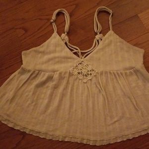 White Crossback Flower Top